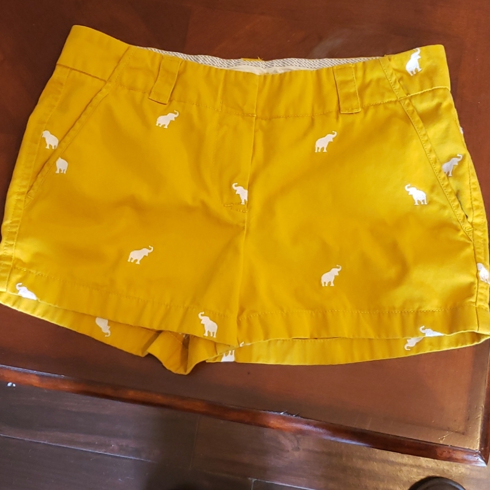 J Crew yellow shorts